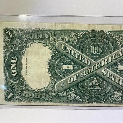 Series of 1917 Circulated Condition $1 Legal Tender Large Size Legal Tender Red Seal Currency as Pictured. Free Domestic Shipping.