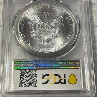 PCGS CERTIFIED 2013-(W) MS70 SILVER EAGLE DOLLAR STRUCK AT WEST POINT AS PICTURED. FREE DOMESTIC SHIPPING.