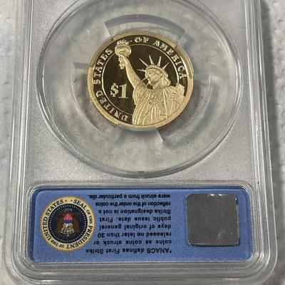 ANACS Certified 2013-S PROOF70 DEEP CAMEO THEODORE ROOSEVELT Presidential Dollar Coin "First Strike" as Pictured. FREE DOMESTIC...