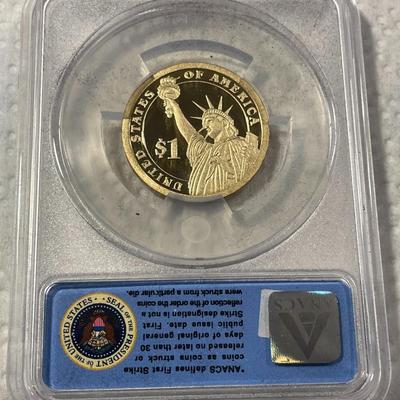 ANACS Certified 2013-S PROOF70 DEEP CAMEO WILLIAM McKINLEY Presidential Dollar Coin "First Strike" as Pictured. FREE DOMESTIC...