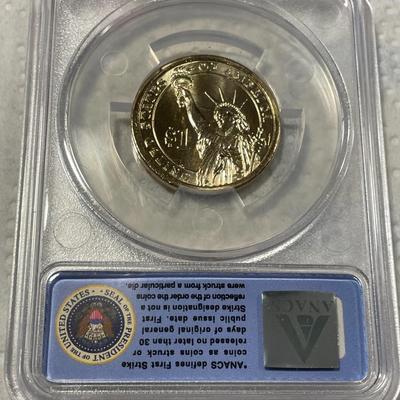 ANACS Certified 2010-P MS67 MILLARD FILLMORE Presidential Dollar Coin "First Strike" as Pictured. FREE DOMESTIC SHIPPING.