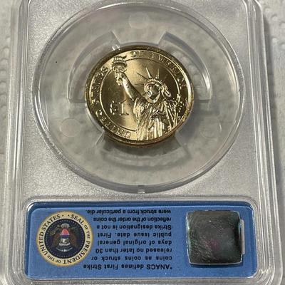ANACS Certified 2014-P MS67 HERBERT HOOVER Presidential Dollar Coin "First Strike" as Pictured. FREE DOMESTIC SHIPPING.