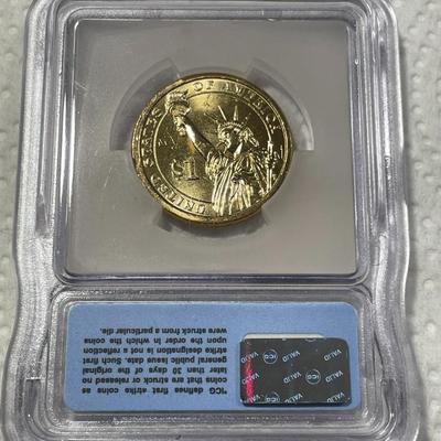 ICG Certified 2007-P MS67 Washington Presidential Dollar Coin "First Strike" as Pictured. FREE DOMESTIC SHIPPING.