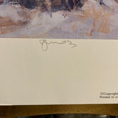 First Snow Deer Lithograph Artist Signed 758/950 18" x 24" Unframed Shipped in a Tube.