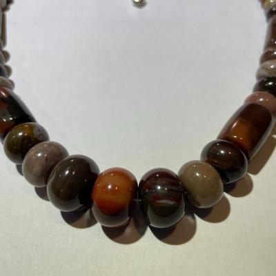 Jay King (DTR) Sterling Silver New Never Used Fashion Agate/Quartz 18"-20" Adjustable Necklace Preowned from an Estate....