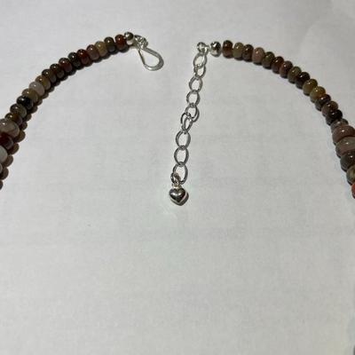 Jay King (DTR) Sterling Silver New Never Used Fashion Agate/Quartz 18"-20" Adjustable Necklace Preowned from an Estate....