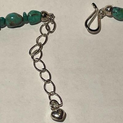 Jay King (DTR) Sterling Silver New Never Used Fashion Turquoise 18"-20" Adjustable Necklace Preowned from an Estate. (Jewelry...