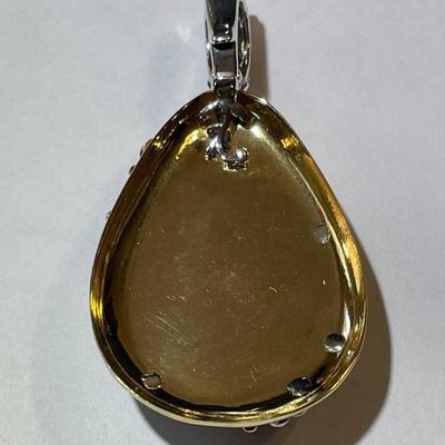 New Never Used Carolyn Pollack Sterling Silver & Brass Black Onyx Enhancer/Slide Pendant (Jewelry #13).