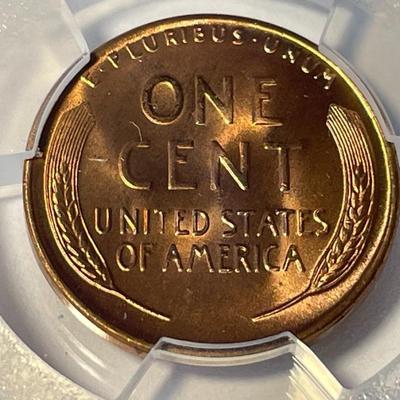 PCGS CERTIFIED 1951-D MS65 RED LINCOLN CENT FRESHLY GRADED. FREE DOMESTIC SHIPPING.