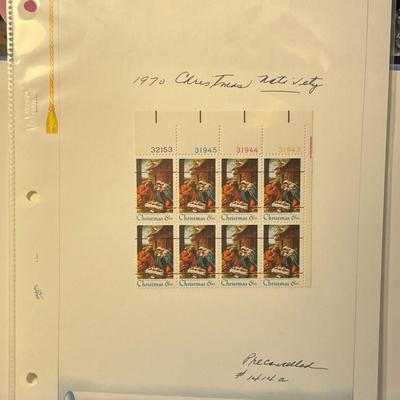 Christmas Nativity 1970 Mint Condition US Stamp Plate Block Page as Pictured. Only One $5 Shipping Charge for 1 or 100 Pages Won.