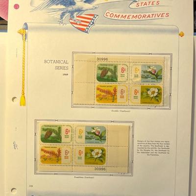 Botanical Series 1969 Mint Condition US Stamp Plate Blocks Page as Pictured. Only One $5 Shipping Charge for 1 or 100 Pages Won.