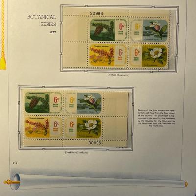 Botanical Series 1969 Mint Condition US Stamp Plate Blocks Page as Pictured. Only One $5 Shipping Charge for 1 or 100 Pages Won.