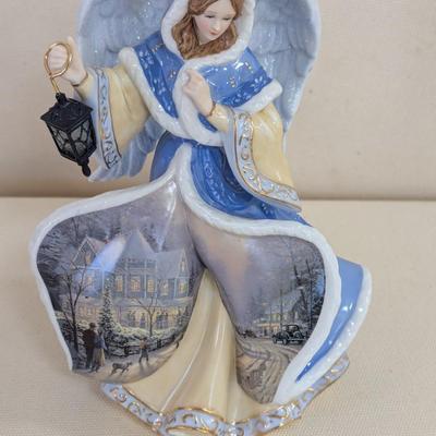Thomas Kinkade Angel Of Light Illuminated Heirloom Porcelain Figure (LR)