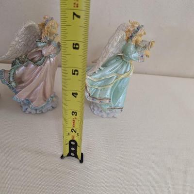 6" Tall Angel With Instruments Avery Creations Alabastrite Pearlized (LR)