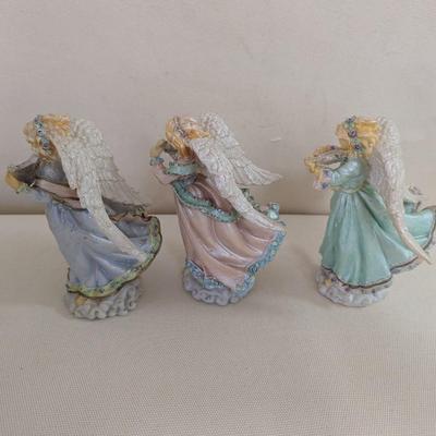 6" Tall Angel With Instruments Avery Creations Alabastrite Pearlized (LR)