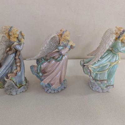 6" Tall Angel With Instruments Avery Creations Alabastrite Pearlized (LR)