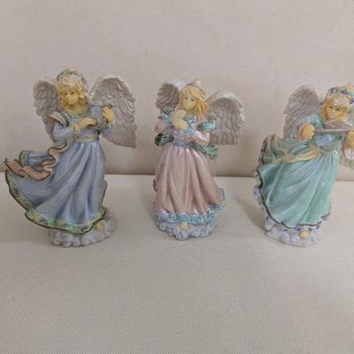 6" Tall Angel With Instruments Avery Creations Alabastrite Pearlized (LR)