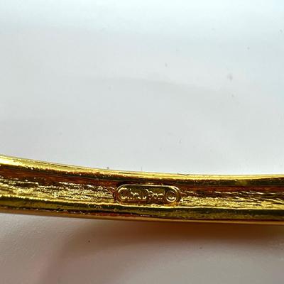 502 DIOR Crystal Gold Tone Earrings and Bracelet