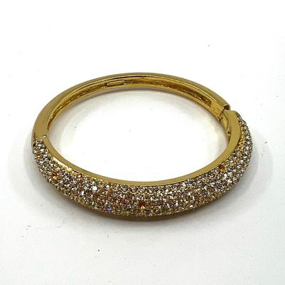 502 DIOR Crystal Gold Tone Earrings and Bracelet
