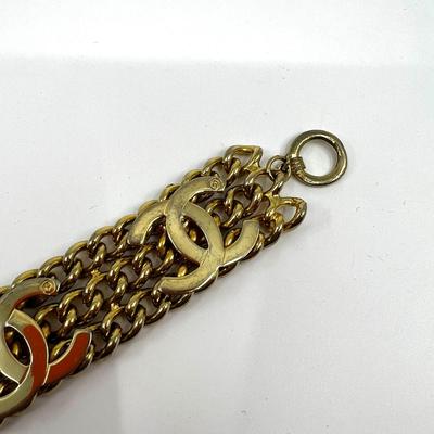 503 CHANEL Gold Tone Bracelet As Is