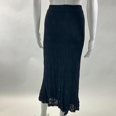 505 New MISSONI Midi Black Knit Textured Dress