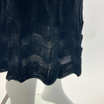 505 New MISSONI Midi Black Knit Textured Dress