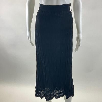 505 New MISSONI Midi Black Knit Textured Dress