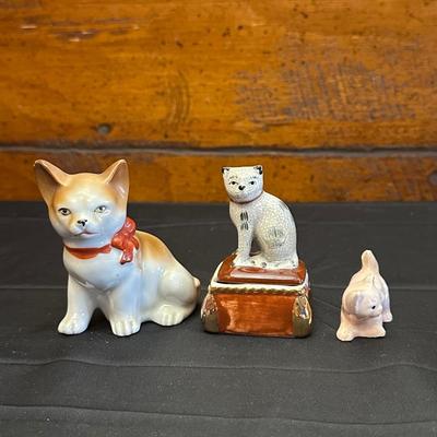 Dog & Cat Figures Made in Japan
