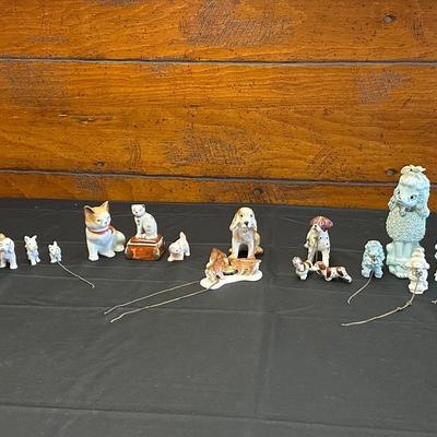 Dog & Cat Figures Made in Japan