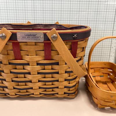 2003 Longaberger Bee Basket & mini basket