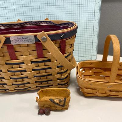 2003 Longaberger Bee Basket & mini basket