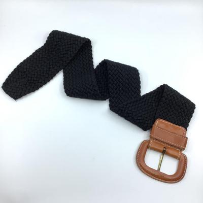 509 DIOR Wide Woven Black Womens Belt