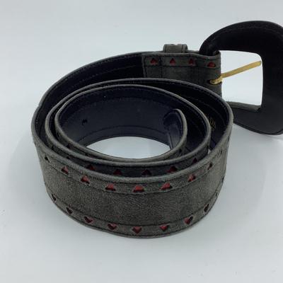 510 ESCADA Suede/Leather Heart Belt