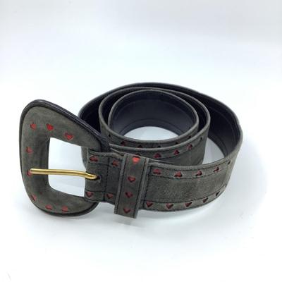 510 ESCADA Suede/Leather Heart Belt