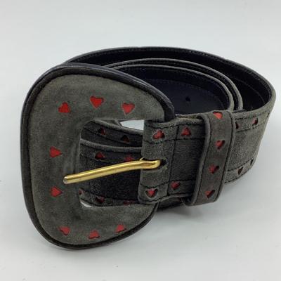 510 ESCADA Suede/Leather Heart Belt