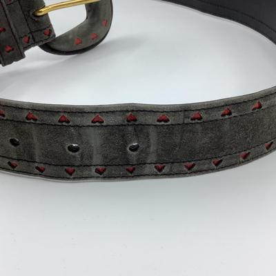 510 ESCADA Suede/Leather Heart Belt