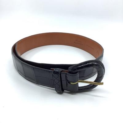 513 RALPH LAUREN Alligator Leather Black Belt
