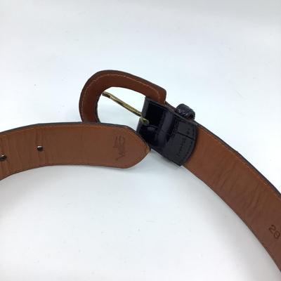 513 RALPH LAUREN Alligator Leather Black Belt