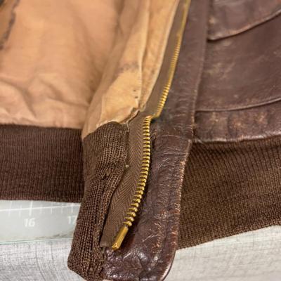 Vintage U S Airforce Leather Flight Jacket, A-2 Size 38 