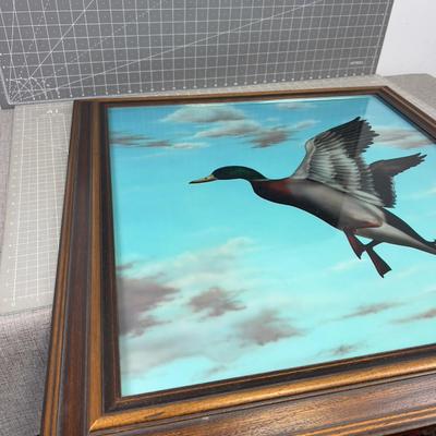 Mallard REVERSE Glass Painting/Etching, by Don Cummings, Original: This Painting Hung in Ducks Unlimited Headquarters!  Glass Additional...