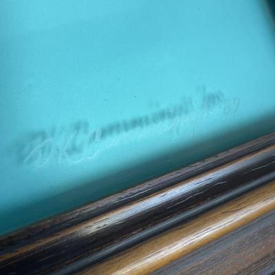 Mallard REVERSE Glass Painting/Etching, by Don Cummings, Original: This Painting Hung in Ducks Unlimited Headquarters!  Glass Additional...