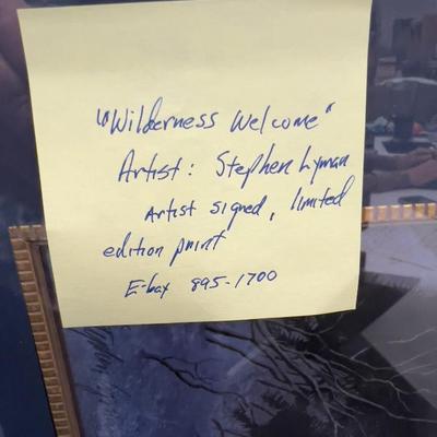 WILDERNESS WELCOME Print by Artist Stephen Lyman Signed Limited Edition