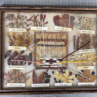 Small Framed Navajo Rug Dye Sources
