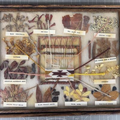 Small Framed Navajo Rug Dye Sources