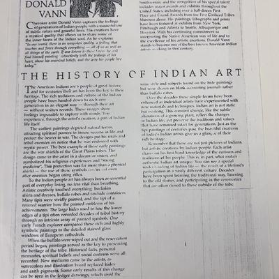 Water Color Print by D. Vann Indians & Ponies 