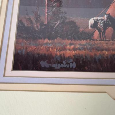 Mountain Man Encampment Print By Will Kerswill 