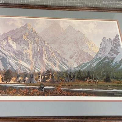 Indian Village Print By Will Kerswill 