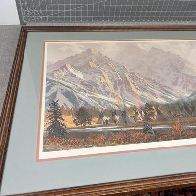 Indian Village Print By Will Kerswill 