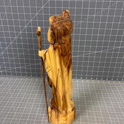 SHEPPARD Hand Carved Olive Wood Sculpture Made in Bethlehem 