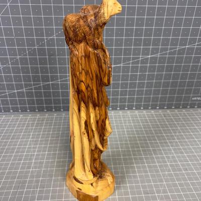 SHEPPARD Hand Carved Olive Wood Sculpture Made in Bethlehem 